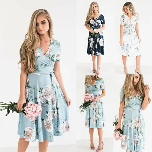 Women-Summer-Casual-Chiffon-Dress-Boho-Midi-Flowers-Printed-Short-Sleeve-V-neck-Dress-Evening-Party-1