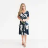 Women-Summer-Casual-Chiffon-Dress-Boho-Midi-Flowers-Printed-Short-Sleeve-V-neck-Dress-Evening-Party-4