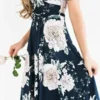 Women-Summer-Casual-Chiffon-Dress-Boho-Midi-Flowers-Printed-Short-Sleeve-V-neck-Dress-Evening-Party-5