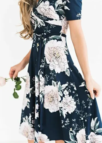 Women-Summer-Casual-Chiffon-Dress-Boho-Midi-Flowers-Printed-Short-Sleeve-V-neck-Dress-Evening-Party-5