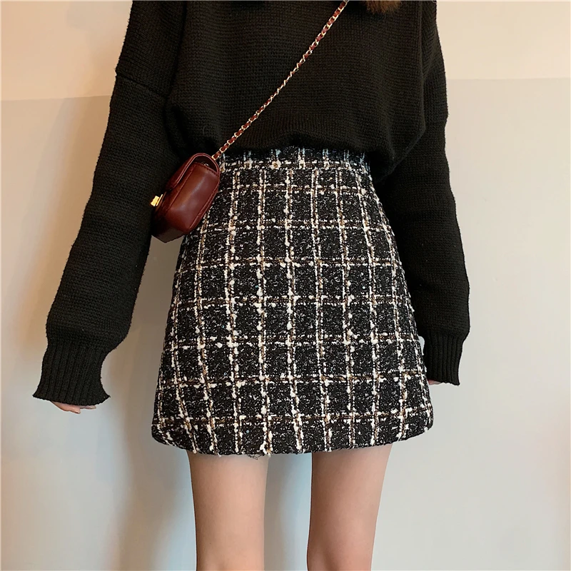 Fall-Winter-Plaid-Wool-Skirt-Womens-Plus-Size-Thick-Woolen-Glitter-Mini-Tweed-Skirt-Saia-Feminina-1