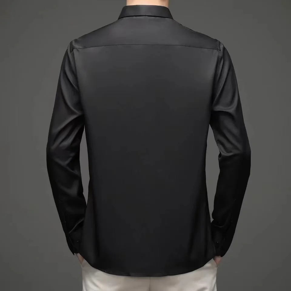 Luxury-Men-s-Social-Dress-Shirts-Spring-Autumn-Smooth-Soft-Wrinkle-resistant-Non-iron-Solid-Color-1