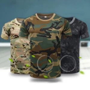Men Camouflage Tactical T Shirt Army Military ShortSleeve O-neck Quick-Drying gym T Shirts Casual Oversized 3XL