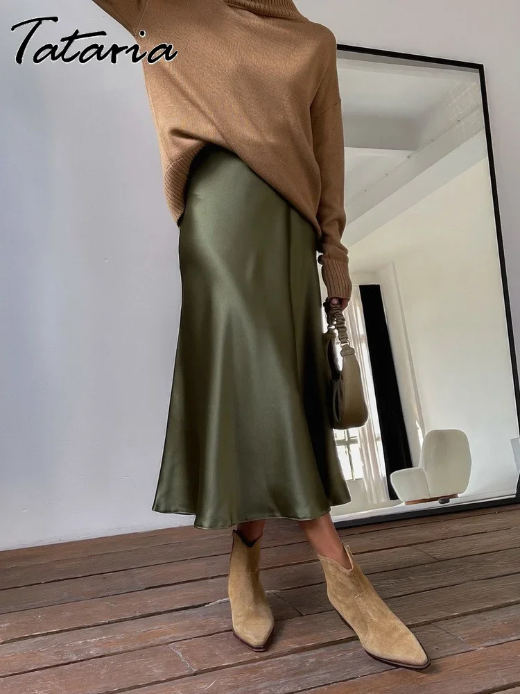 Tataria-Silk-Satin-Skirts-for-Women-High-Waisted-Skirt-2023-Women-A-Line-Elegant-Skirts-Summer-1