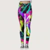 Women's New Colorful Graffiti Printing Leggings High Waist Stretchable Fitness Sports Gym Yoga Pants Casual Wear Legging